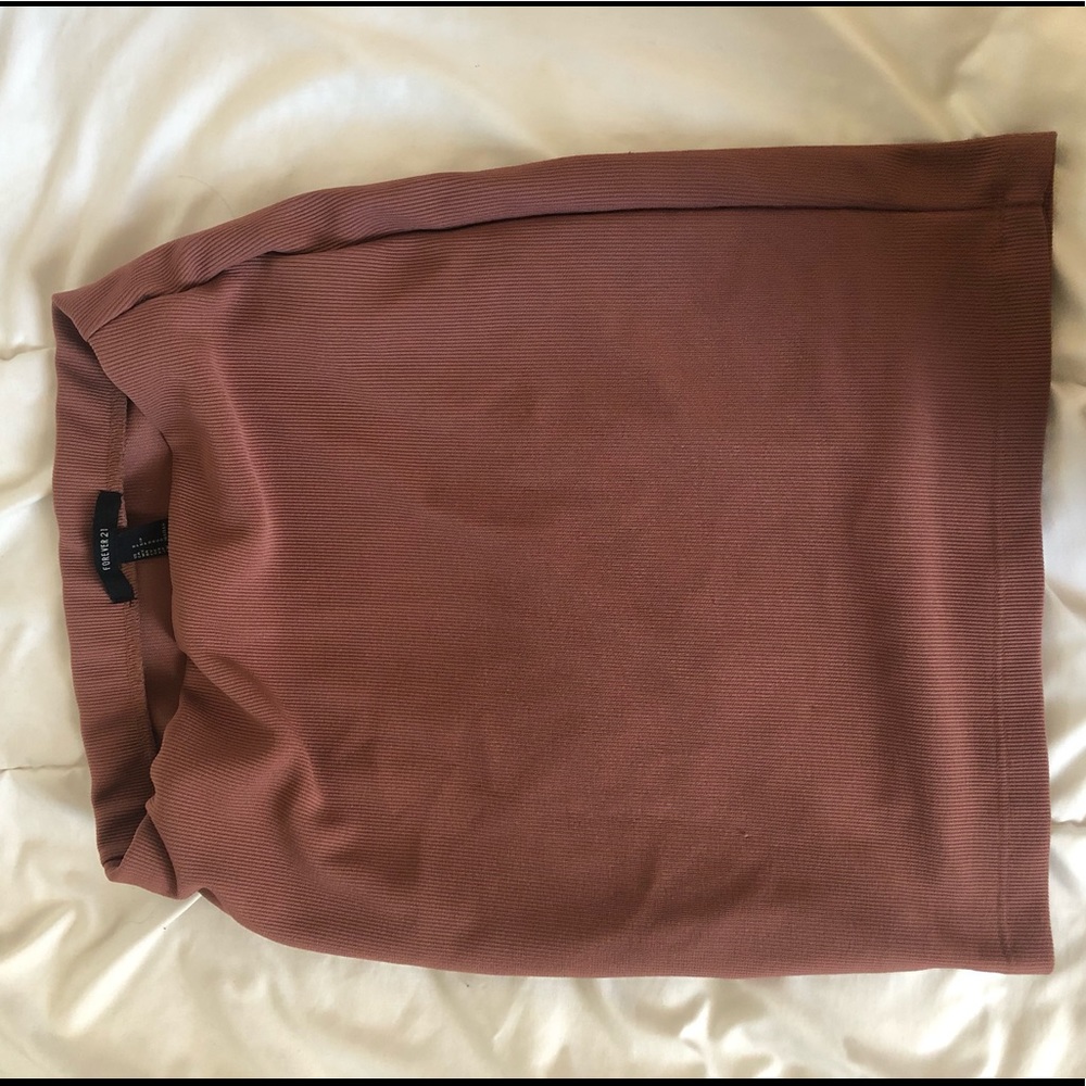 Nude mini skirt